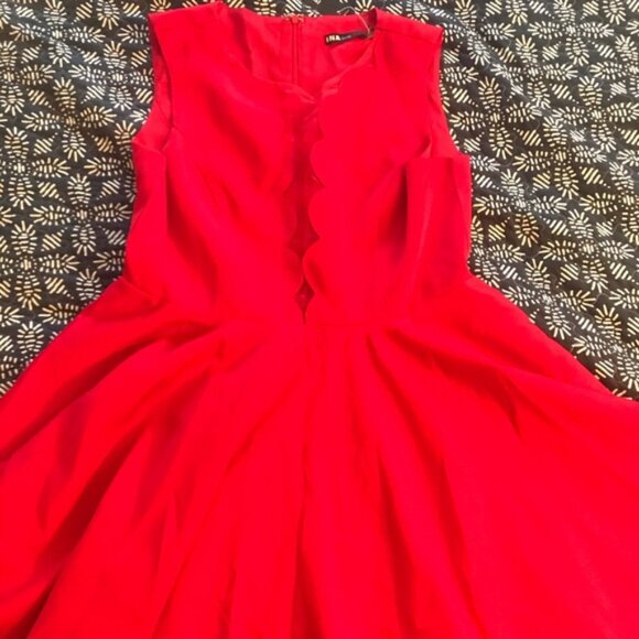 Ina Dresses & Skirts - NWT Red Dress with Sheer Bodice Cutout